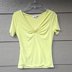 Escada Laurel Yellow Short Sleeve Top